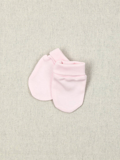 Set muts en handschoenen baby roze