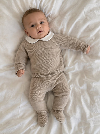Petit gebreid setje beige